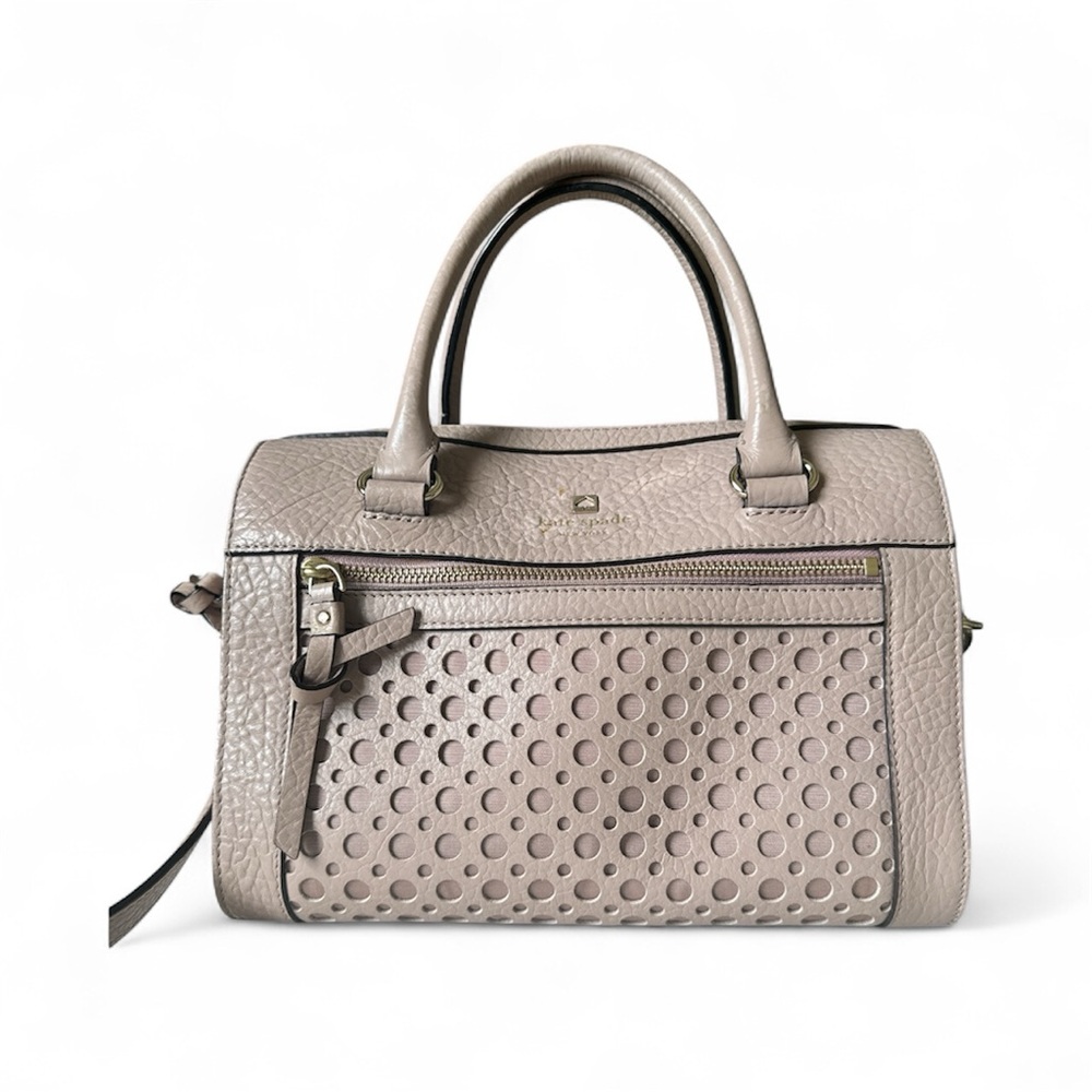 Kate Spade Pink Leather Perri Lane Bubbles Romy Satchel